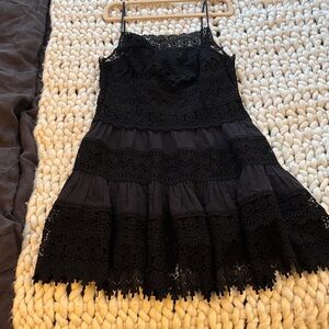 Charo Ruiz Elegant Black Lace Blouse